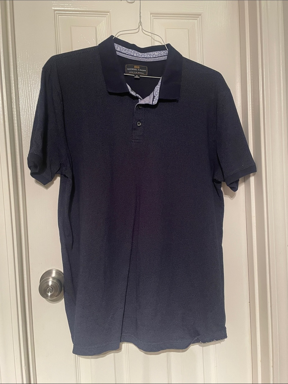 Nickel & Iron Men's Navy Short-Sleeve Polo XL